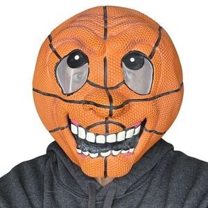 Screaming Basketball Head Mask Halloween CostumeFull Head One Size‎ accessory